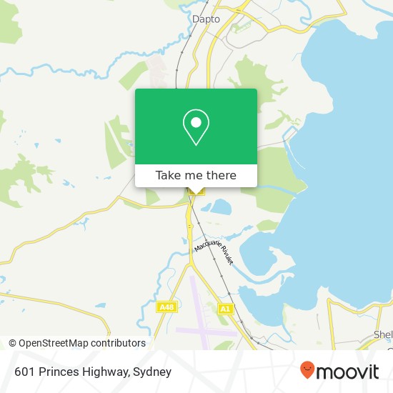 601 Princes Highway map