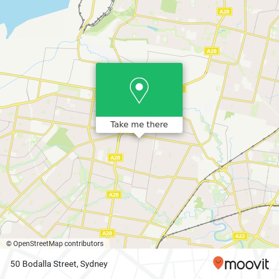 50 Bodalla Street map