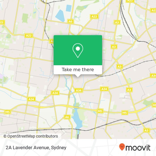 2A Lavender Avenue map