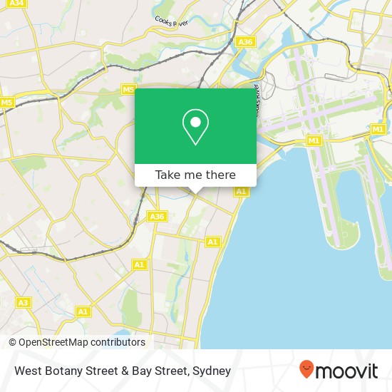 West Botany Street & Bay Street map