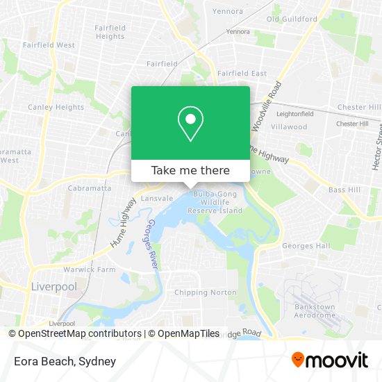 Eora Beach map