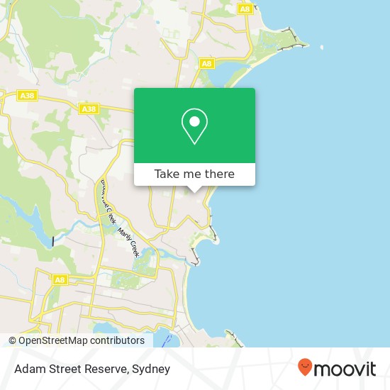 Adam Street Reserve map
