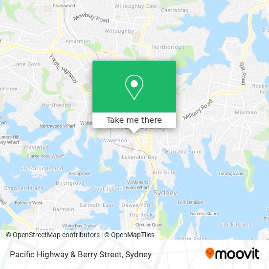 Pacific Highway & Berry Street map