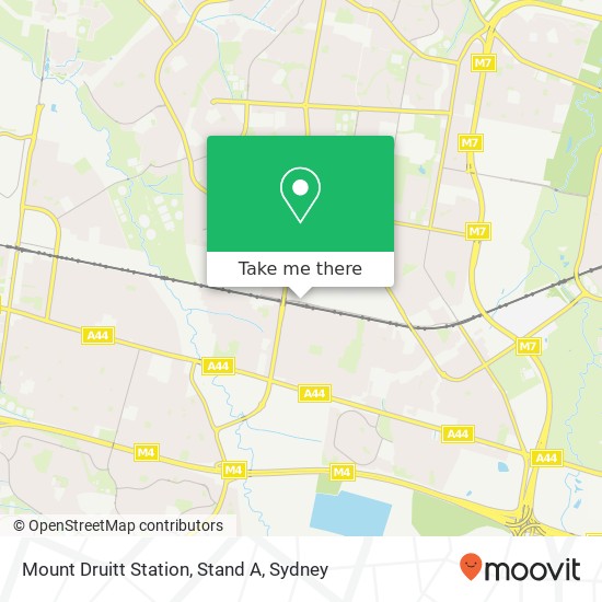 Mount Druitt Station, Stand A map