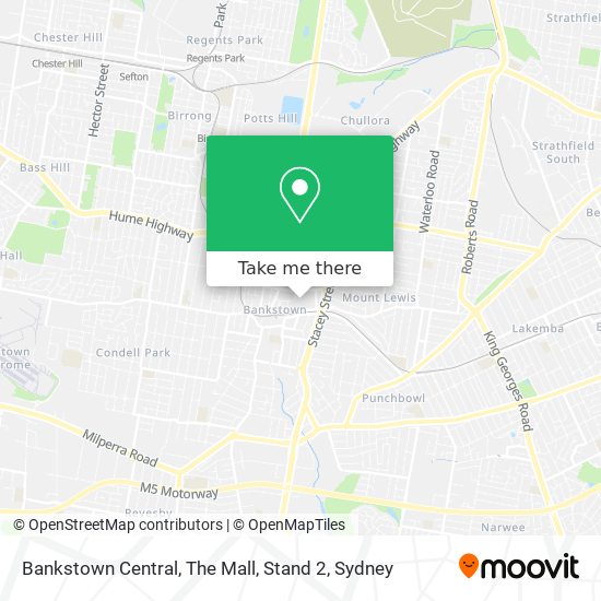 Mapa Bankstown Central, The Mall, Stand 2