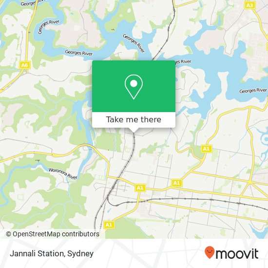 Jannali Station map