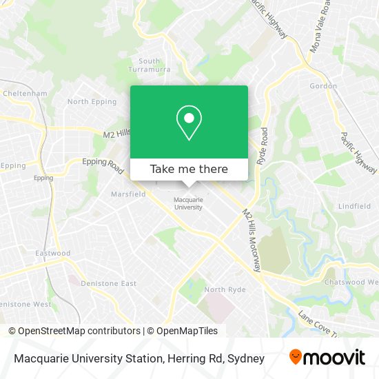 Macquarie University Station, Herring Rd map