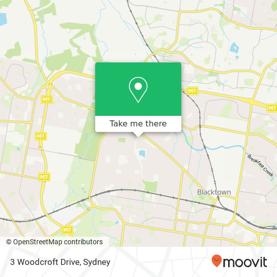 3 Woodcroft Drive map