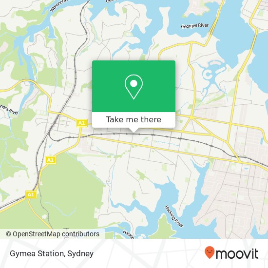 Mapa Gymea Station