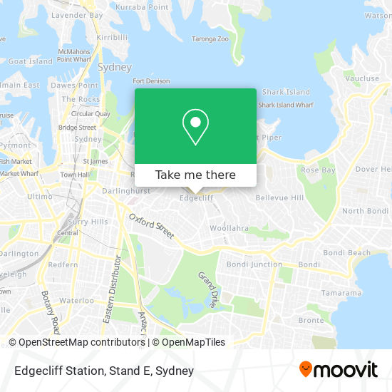 Mapa Edgecliff Station, Stand E