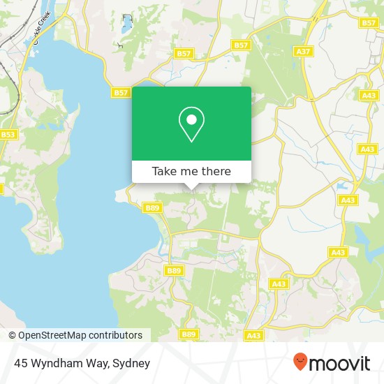 Mapa 45 Wyndham Way