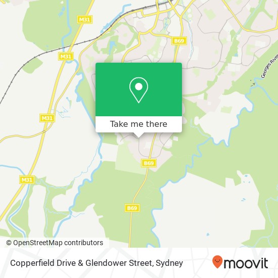 Copperfield Drive & Glendower Street map