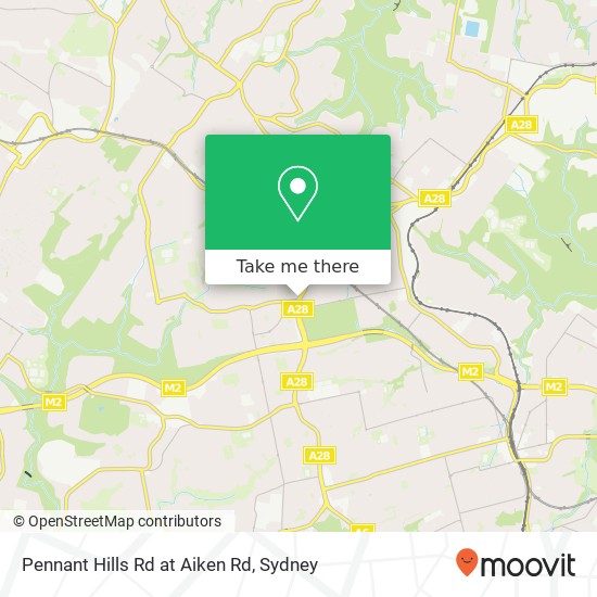 Pennant Hills Rd at Aiken Rd map