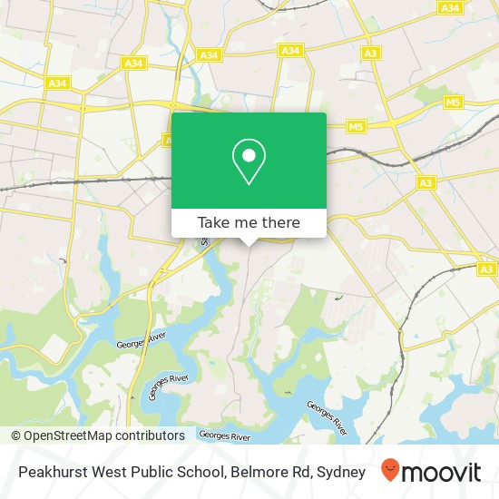 Peakhurst West Public School, Belmore Rd map