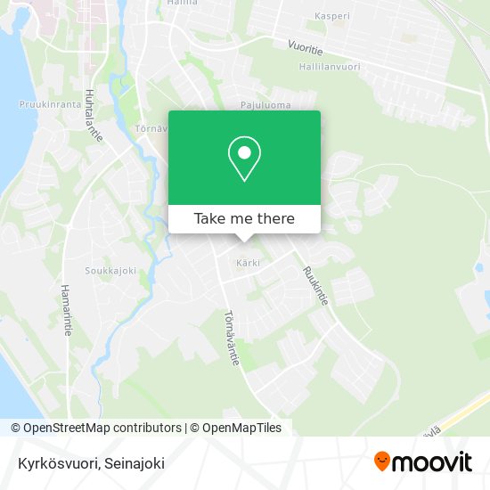 Kyrkösvuori map