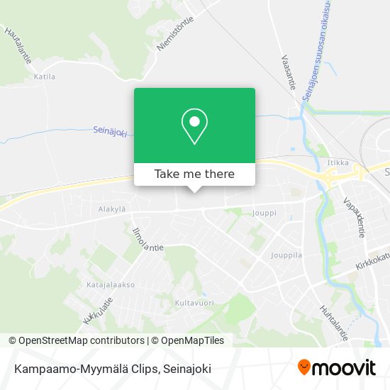 How to get to Kampaamo-Myymälä Clips in Seinäjoki by Bus?