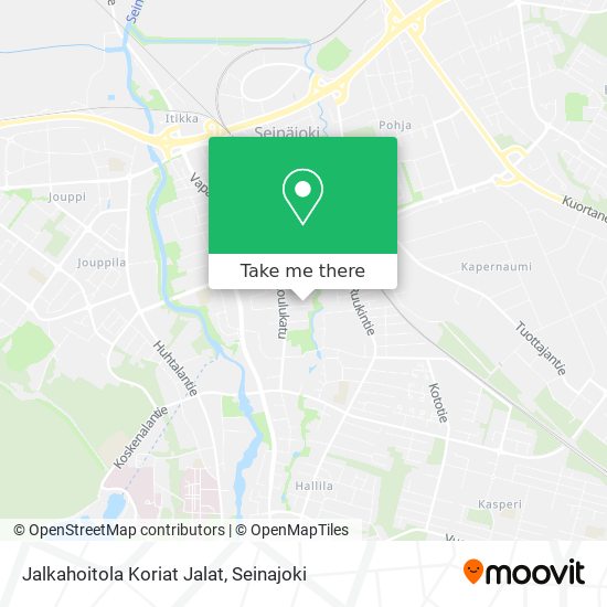Jalkahoitola Koriat Jalat map