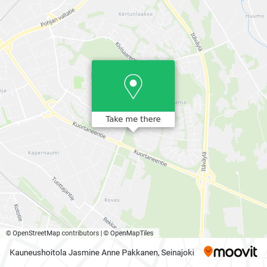 Kauneushoitola Jasmine Anne Pakkanen map