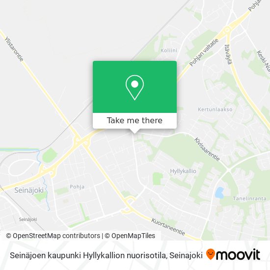 How to get to Seinäjoen kaupunki Hyllykallion nuorisotila in Seinäjoki by  Bus?