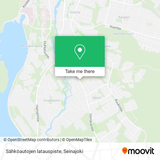 Sähköautojen latauspiste map