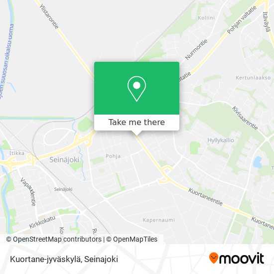 Kuortane-jyväskylä map