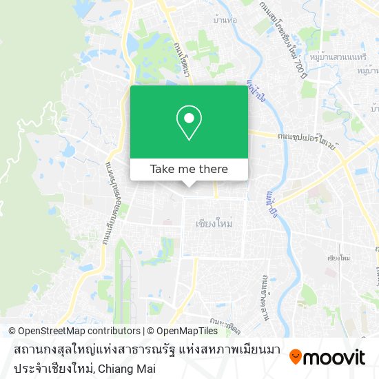 สถานกงสุลใหญ่แห่งสาธารณรัฐ แห่งสหภาพเมียนมา ประจำเชียงใหม่ map