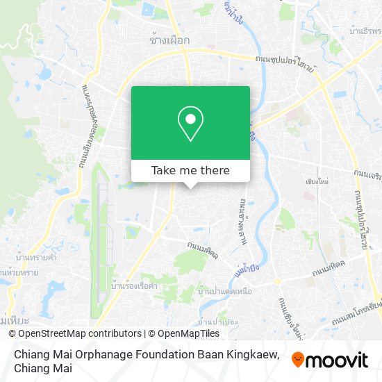 Chiang Mai Orphanage Foundation Baan Kingkaew map