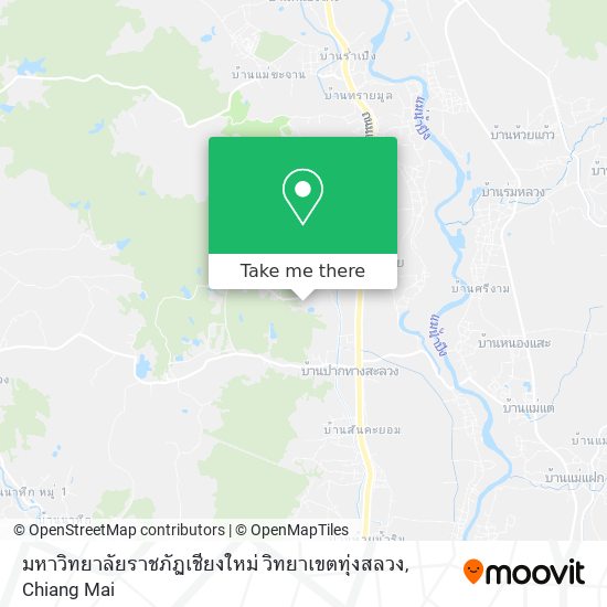 มหาวิทยาลัยราชภัฏเชียงใหม่ วิทยาเขตทุ่งสลวง map