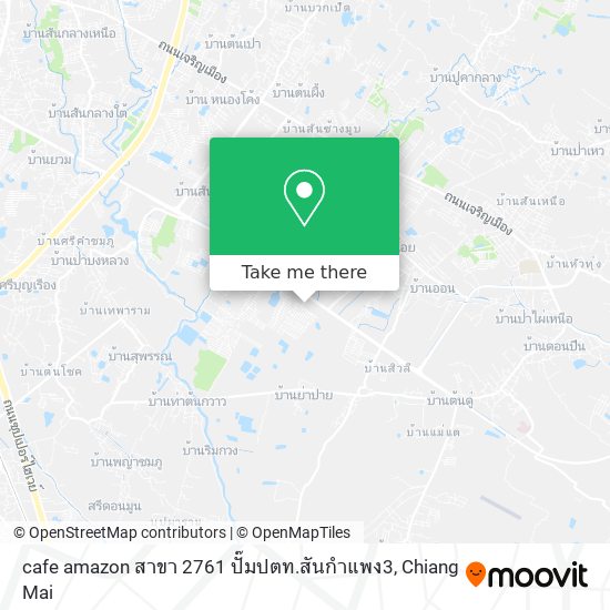cafe amazon สาขา 2761 ปั๊มปตท.สันกำแพง3 map