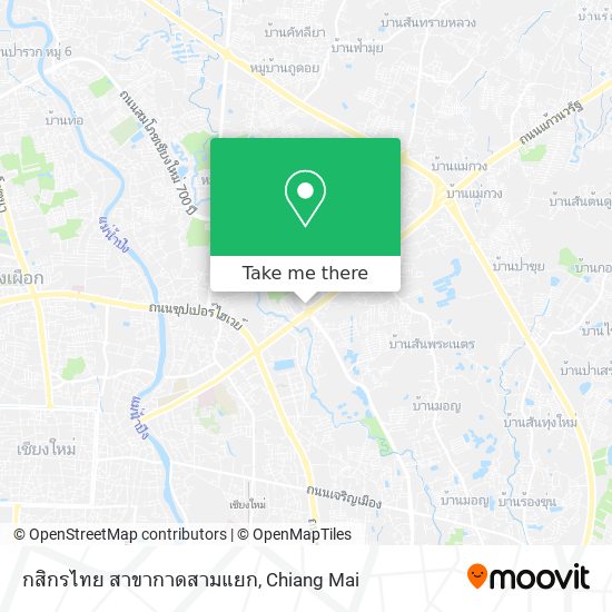 กสิกรไทย สาขากาดสามแยก map