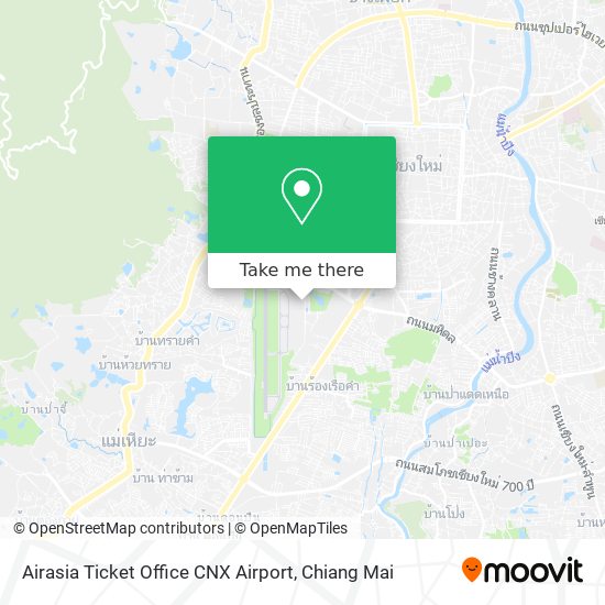 Airasia Ticket Office CNX Airport map