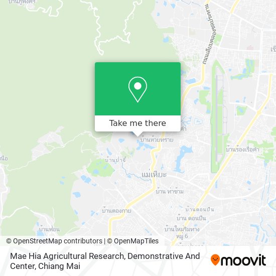 Mae Hia Agricultural Research, Demonstrative And Center map