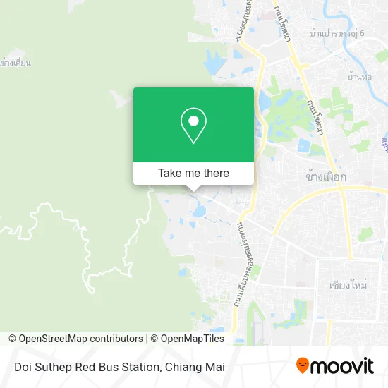 Doi Suthep Red Bus Station map
