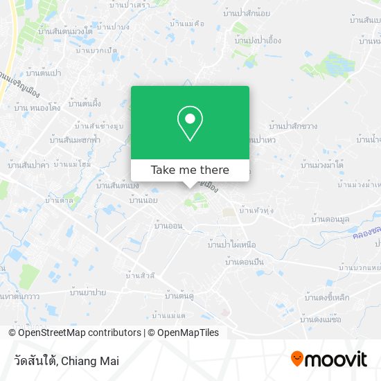 วัดสันใต้ map
