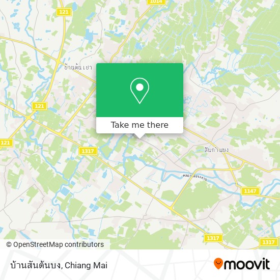 บ้านสันต้นบง map