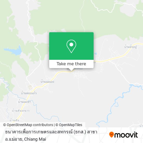 ธนาคารเพื่อการเกษตรและสหกรณ์ (ธกส.) สาขา อ.แม่อาย map