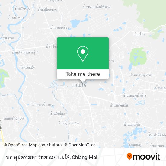 หอ สุมิตร มหาวิทยาลัย แม่โจ้ map