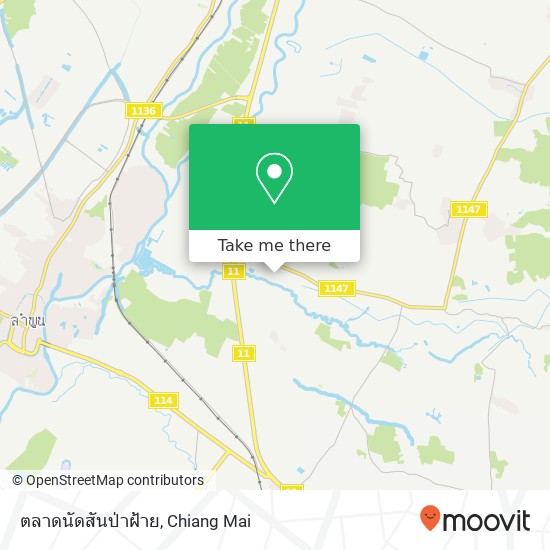 ตลาดนัดสันป่าฝ้าย map