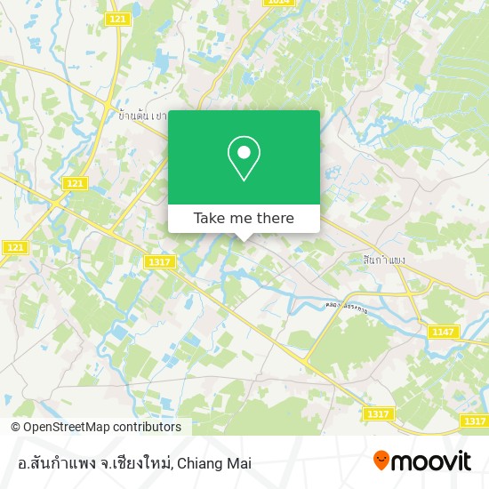 อ.สันกำแพง จ.เชียงใหม่ map