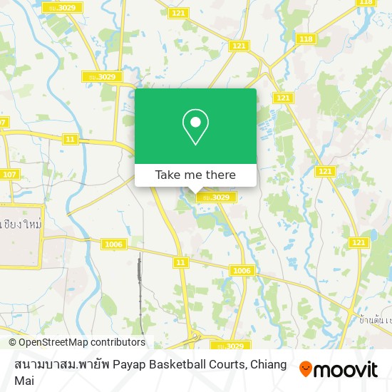 สนามบาสม.พายัพ Payap Basketball Courts map