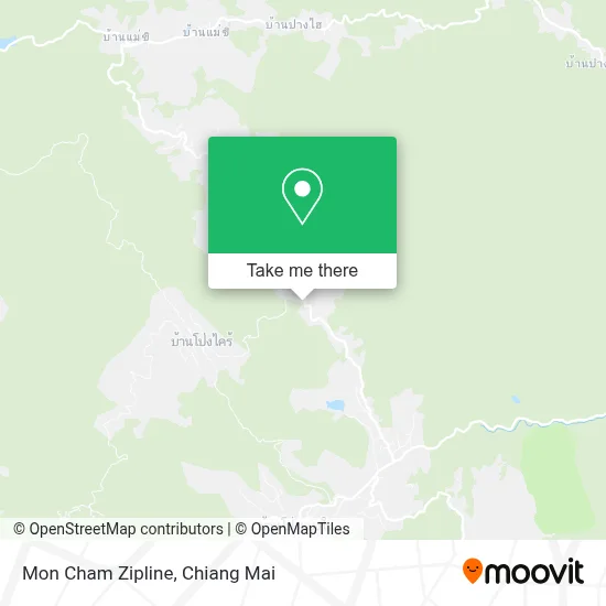 Mon Cham Zipline map