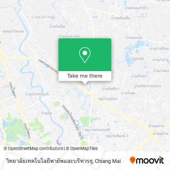 วิทยาลัยเทคโนโลยีพายัพและบริหารธุ map