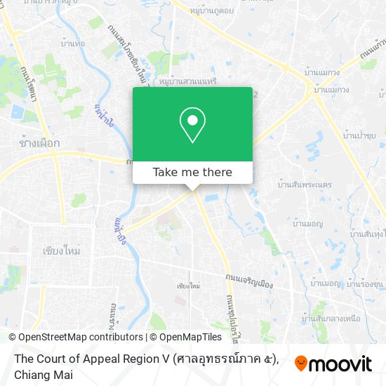 The Court of Appeal Region V (ศาลอุทธรณ์ภาค ๕) map