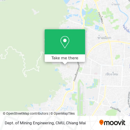 Dept. of Mining Engineering, CMU map