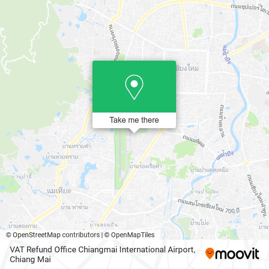 VAT Refund Office Chiangmai International Airport map
