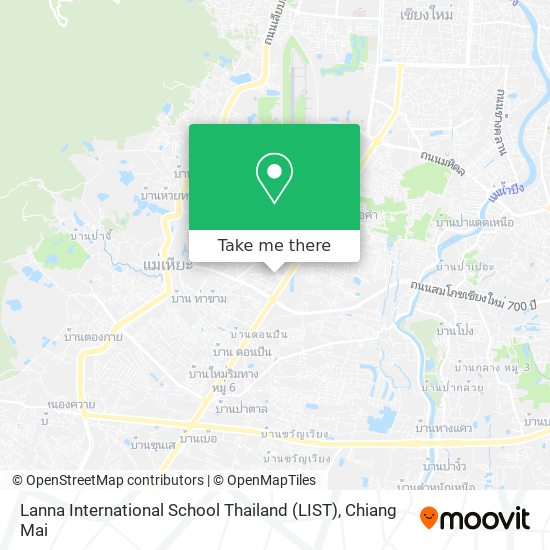 Lanna International School Thailand (LIST) map