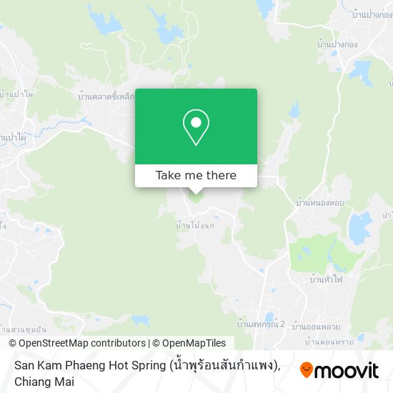 San Kam Phaeng Hot Spring (น้ำพุร้อนสันกำแพง) map