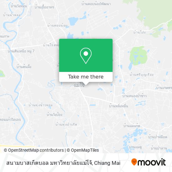 สนามบาสเก็ตบอล มหาวิทยาลัยแม่โจ้ map