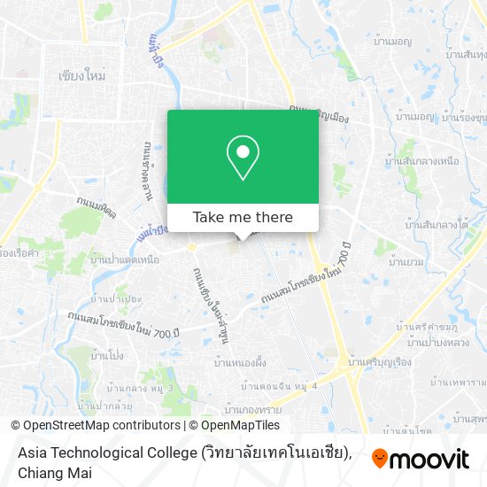 Asia Technological College (วิทยาลัยเทคโนเอเชีย) map