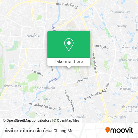 ตีรดี แบดมินตัน เชียงใหม่ map
